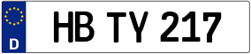 Trailer License Plate